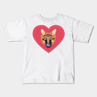 My German Shepherd is my Valentine Kids T-Shirt